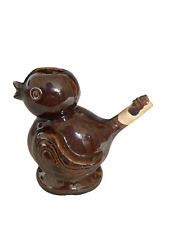 Sifflet Appeau oiseau terre cuite vernissée - Art populaire poterie artisanat