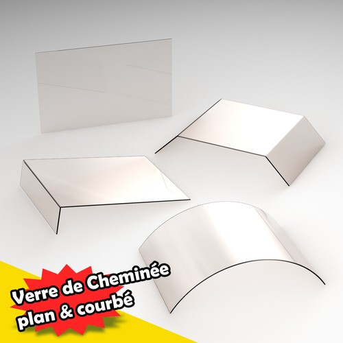 Vitre cheminée verre - vitre, de
