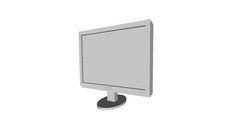 Printle Ordinateur Moniteur Plat Panneau PC TV Écran Object pour Dioramas Train