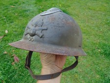 CASQUE ADRIAN ARTILLERIE MODÈLE 26 COMPLET JUS