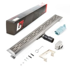 Caniveau Lignes Fente 700x70mm Gouttière avec Acier Inoxydable Siphon