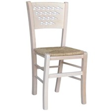 Chaise En Bois Capri Brute À Vernir Avec Assise En Paille