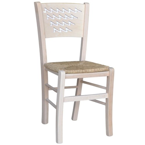 Chaise bois capri brute à - chaise,