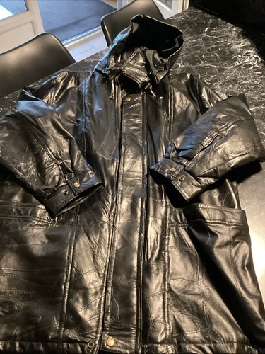 Veste capuche femme cuir - À,