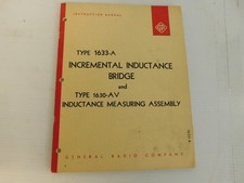 Manuel Du Pont D'Inductance Incrémentale Général Radio Type 1633-A (LSM144)