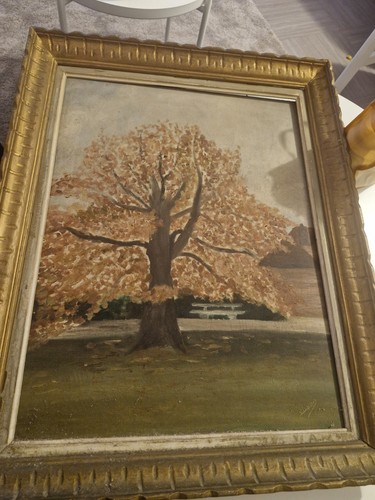 Vieux tableau signé - vieux,