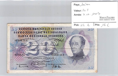 Billet suisse francs - -,