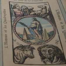 COMPLET 1890 TAROT EGYPTIEN (style Grand Etteilla Thot Thoth) Très ancien