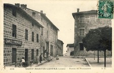 CPA 42 LOIRE Saint Martin Lestra Route de Panissière (12134)