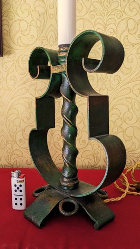 Bougeoir pied lampe - , de