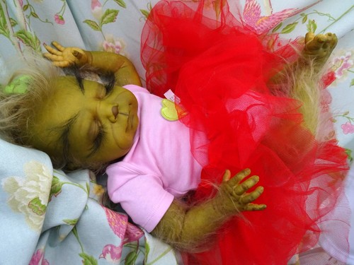Reborn baby girl grinch - baby,