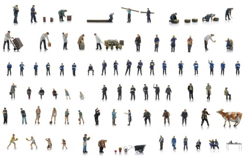 Ensemble figurines peintes - de,