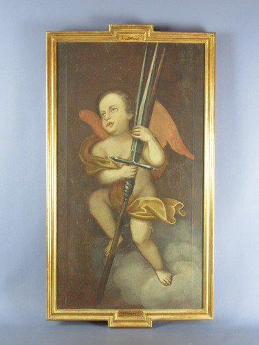 Antique tableau ange putto - tableau,