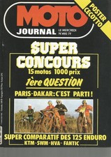 MOTO JOURNAL N°490 DAKAR 1981 /COMPARATIF 125 ENDURO : KTM - SWM - HVA -  FANTIC