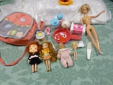 mini +POUPéES ,POUPON ,SAC , accessoires toilette ,biberons etc.. 17articles