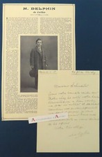 ●L.A.S 1918 DELPHIN artiste dramatique nain né les Fessey Louis Schneider lettre