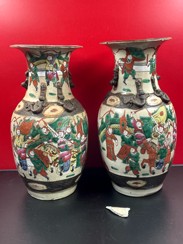 Paire vases balustre - de,