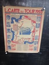 AFFICHE  CARTE TOUR DE FRANCE