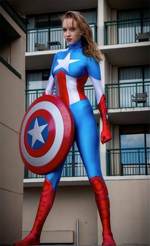 Women captain america cosplay - women,