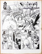 CARASHI planche originale de Guy PEELLAERT pour Hara-Kiri 1969 Pravda Jodelle