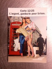 SNCF CARTE 12 25 ANS London  vacances pub advert   carte postale postcard