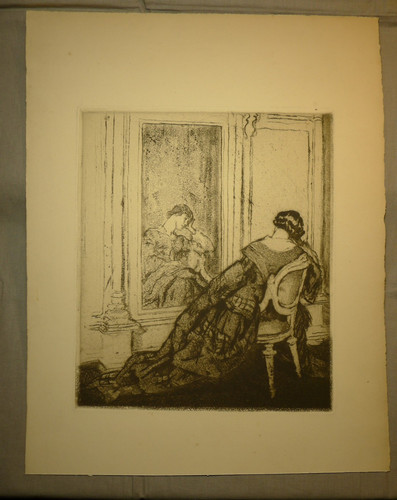 Aquatinte originale femme - aquatinte,