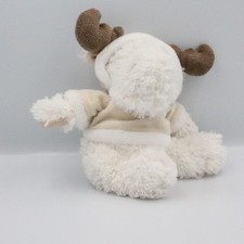 Peluche cerf élan renne blanc beige marron LOUISE MANSEN - 23648