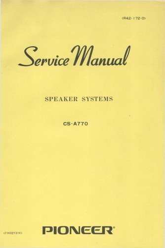 Service manuel instructions - service,