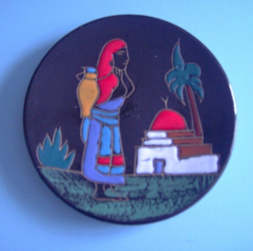 Assiette vintage émaillée - assiette,
