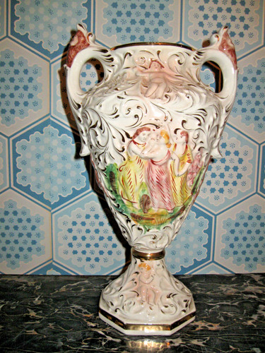 Ancien grand vase forme - vase,