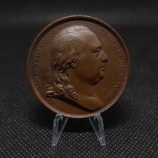Médaille bronze France - Louis XVIII, charte constitutionnelle de 1814 , TTB+