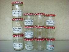 LOT DE 12 POTS VIDES "CONFITURE BONNE MAMAN"