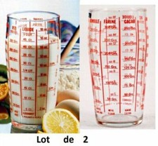 LOT 2 VERRE DOSEUR TRANSPARENT