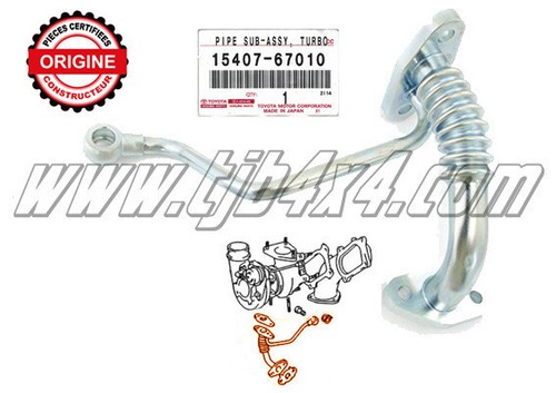 Tube huile turbo toyota - d'huile,