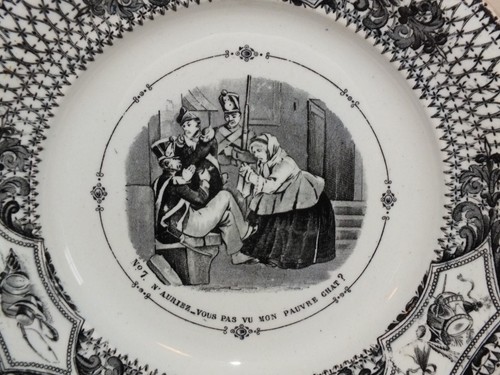 Assiette 19è creil - assiette,