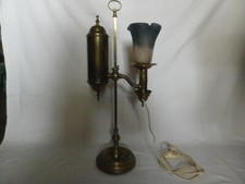 lampe art déco laiton bronze tulipe pate de verre