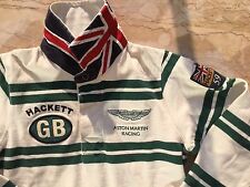 ASTON MARTIN RACING - HACKETT: SUPERBE POLO GARÇON GRIFFÉ BRITISH FLAG 7-8 ANS