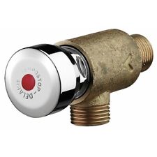 Robinet temporisé mural - équerre brut - Tempostop avec poussoir DELABIE