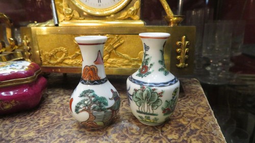 Paire petits vases en - de,