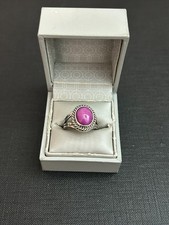 Bague saphir étoile rouge en