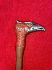 Canne ancienne tête aigle