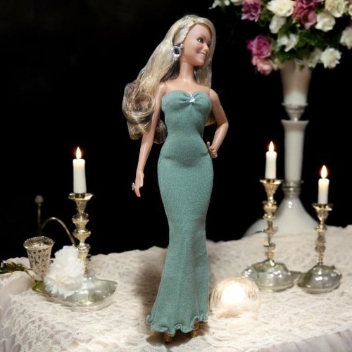 Robe soirée sirène vert - robe, de