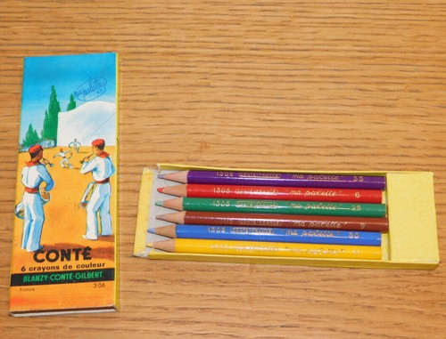 Vintage boite lot crayon de - lot, 6