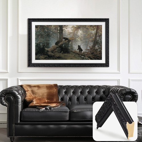 Cadre noir décoré - , pour