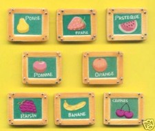 * FEVES - LES ARDOISES DU MARAICHER    LES FRUITS   série complète ..ref. G46