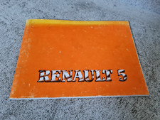 carnet d'entretien Renault 5