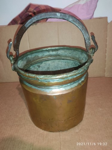 Seau cuivre ancien - en,