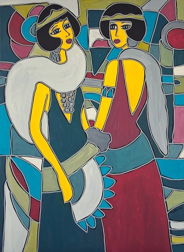 Kleyman tableau art déco - tableau,