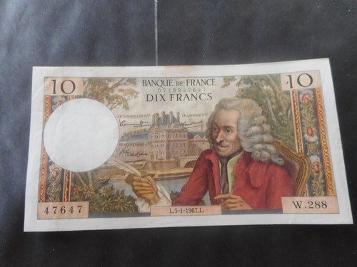 Billet francs voltaire - 10,