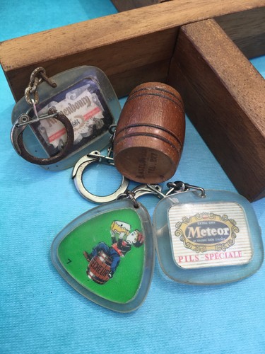 Porte clés vintage - 4x, bière